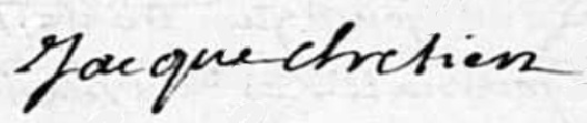 Signature Jacques Chrétien